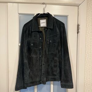 BLANK NYC -Suede Zip Jacket - Men’s Size Large Charcoal